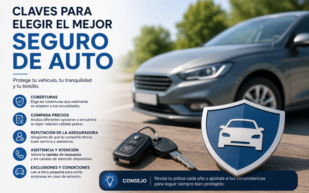 Claves para elegir el mejor seguro de auto